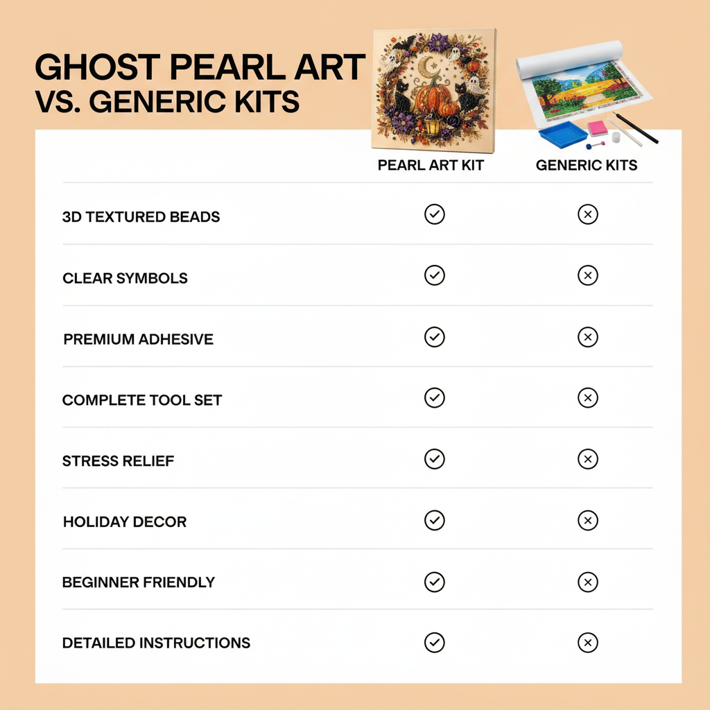 Halloween Ghost Pearl Art DIY Kit