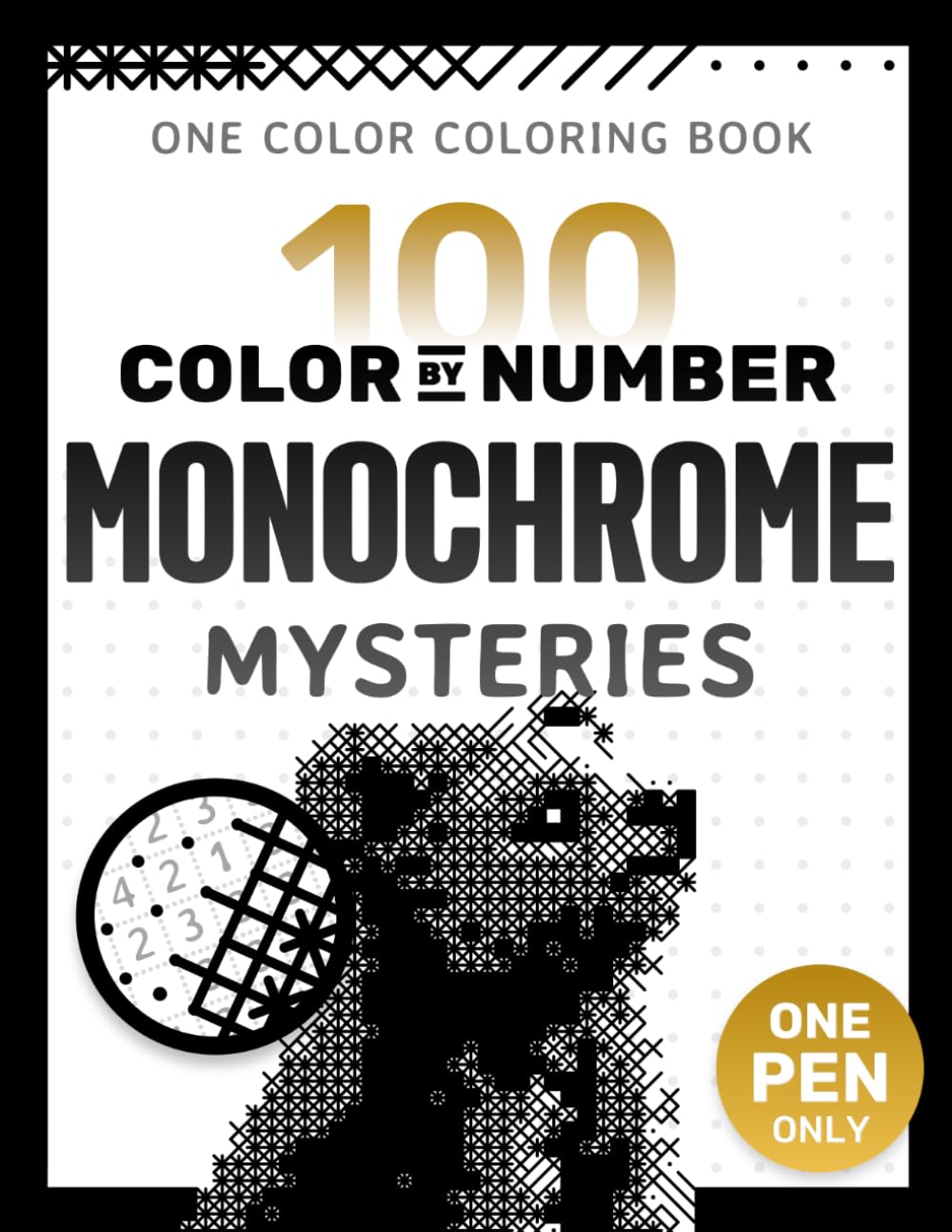 Color by Number Monochrome Mysteries