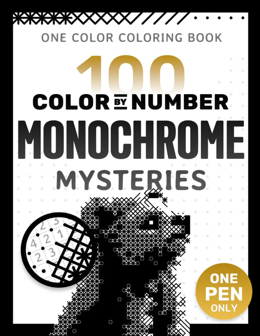 Color by Number Monochrome Mysteries