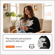 Cartoon Cat Knit Pullover