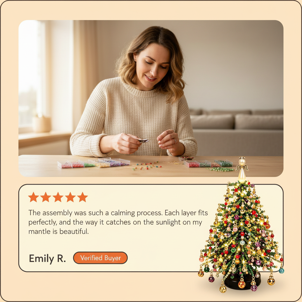 DIY Beaded Christmas Tree Kit