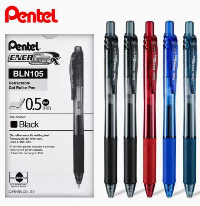 Pentel's Gel Roller Pens (12 PCS)